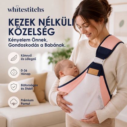 Męczy Cię noszenie dziecka na rękach, które bolą plecy i ramiona? – lekka chusta do noszenia niemowląt z oddychającej siatki 3D – wypróbuj wygodne noszenie bez obciążania. Na pobranie! 👶