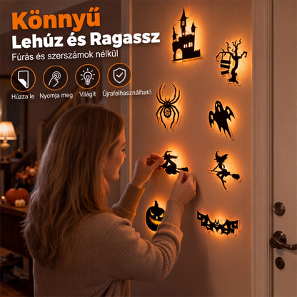 Stwórz nastrojową halloweenową atmosferę w swojej sypialni – świecąca naklejka ścienna 3D z miękkim światłem otoczenia. Na pobranie! 🎃