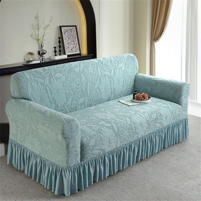 Chroń swoją sofę przed kurzem, plamami i codziennym zużyciem – elastyczny pokrowiec z eleganckim falbanką – nowy wygląd salonu w kilka minut. Na pobranie! 🛋️