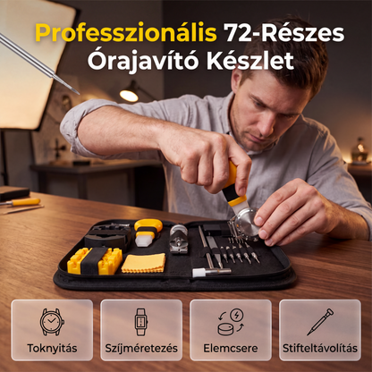 Kompleksowa naprawa zegarków w domu – 72-elementowy zestaw narzędzi zegarmistrzowskich – otwieranie kopert, wymiana pasków i baterii. Na pobranie! ⌚