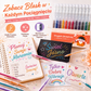 Chcesz błyszczącego efektu na kartkach i w dzienniku? – zestaw brokatowych długopisów – widoczne na jasnym i ciemnym papierze, idealne do DIY. Na pobranie! 🎨