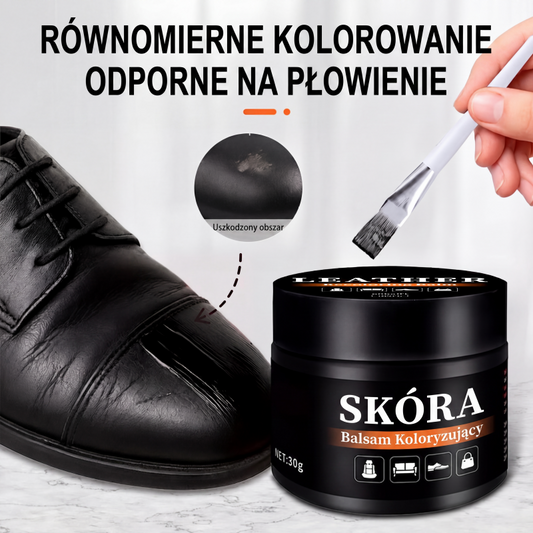 Uniwersalny balsam do naprawy koloru skóry – odnawia wyblakłe i zarysowane wyroby skórzane, przywraca bogaty wygląd. Na pobranie! 👞