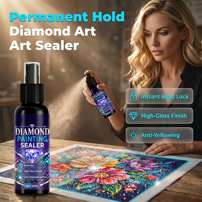 Blokuje każdy koralik na stałe, zapobiegając wypadaniu, jednocześnie nadając kryształowo czysty, błyszczący wygląd – Uszczelniacz do diamond painting – Na pobranie! 💎