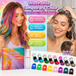 12 żywych, tymczasowych kolorów w zestawie – twórz kolorowe fryzury w kilka minut, bez trwałego farbowania – Zestaw kredy do włosów tymczasowej – Na pobranie! 🌈