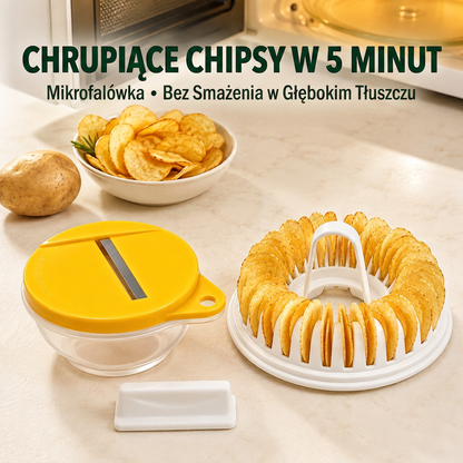 Chrupiące chipsy warzywne bez jednej kropli oleju – zdrowa przekąska w kilka minut w kuchence mikrofalowej – Zestaw do robienia chipsów bez oleju – Na pobranie! 🥔