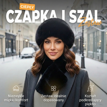 🧣 Pluszowa czapka rybacka – Zimowe ciepło i darmowy szalik w zestawie ⚡