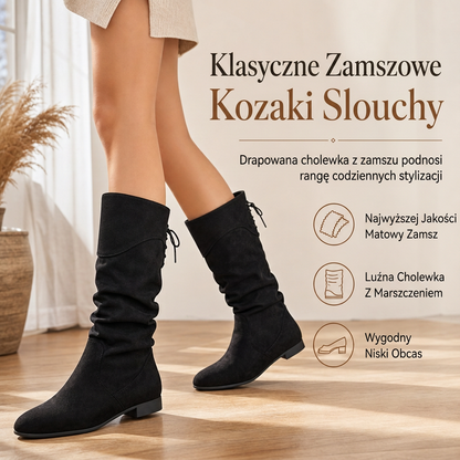 👢 Damskie zawiązywane luzne kozaki za kolano – Stylowe, wygodne, luźny krój ✨