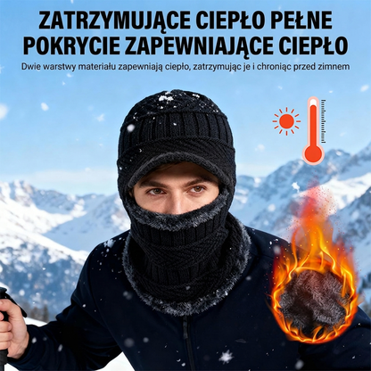 🧢 3 w 1 zimowa kominiarka z daszkiem – Ciepła, funkcjonalna, stylowa ✨