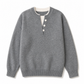 👚 Sweter z okrągłym dekoltem – Dzianinowy, guziki, duetowy krój ⚡