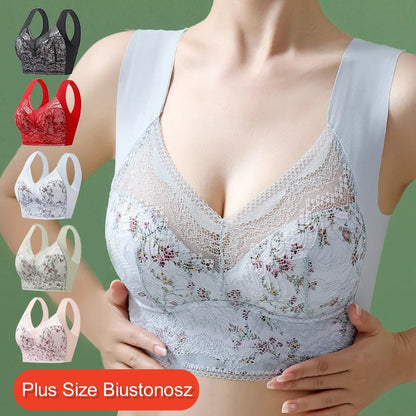 👙 Bezszwowy biustonosz plus size – Push-up, bezprzewodowy, komfortowy ✨