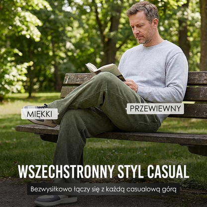 👖 Męskie spodnie ze ściągaczem – Luźne, z kieszeniami, komfortowe 🔥