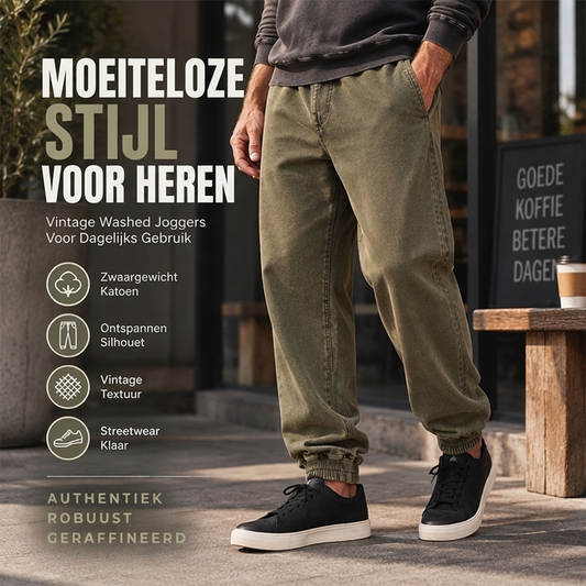 Heren Casual Gewassen Sportbroek