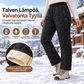 Naisten paksuilla, muhkeilla vuorissa talvihousut