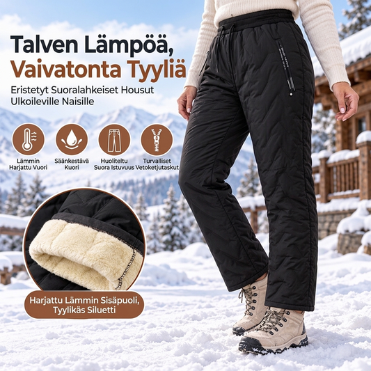Naisten paksuilla, muhkeilla vuorissa talvihousut