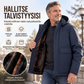 Miesten talvinen vuorikankainen hupullinen cargo-takki