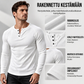 Miesten vapaa-ajan slim fit -neulepintainen Henley T-paita
