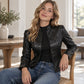Naisten Slim-fit -faux-takki
