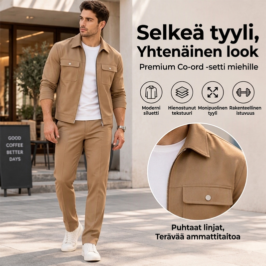 Miesten rento tyylikäs takki ja housusetti